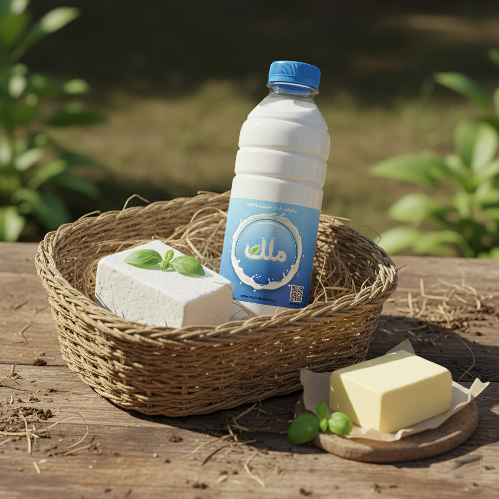 لبن بلدى طبيعى 100%