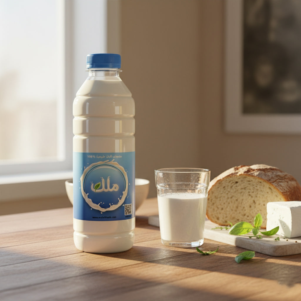 لبن بلدى طبيعى 100%