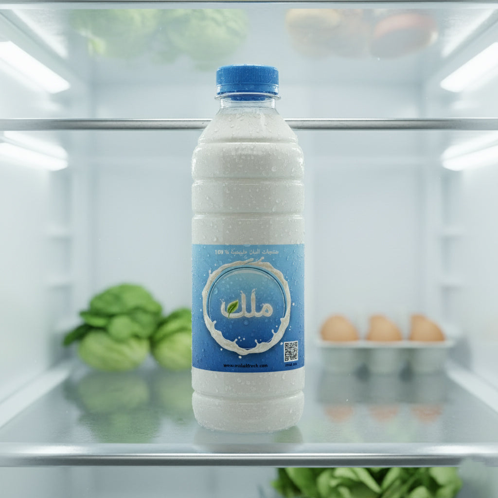 لبن بلدى طبيعى 100%